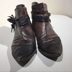 ***SOLD*** Distressed leather ankle boots